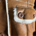 wilson's leather VINTAGE • Wilson’s Leather • Faux Leather Coat • Brown • Faux Fur • Small Photo 3