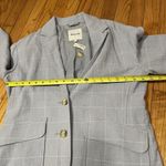 Madewell NWT Cotton-Linen Relaxed Larsen Blazer in Windowpane Blue Size Small Photo 8