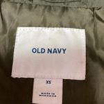 Old Navy Olive Green Full Zip Quilted High Neck Winter Puffer Coat Vest Size XS Photo 2