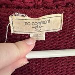 No Comment  Plus maroon cable knit open front cardigan size 3XL Photo 2