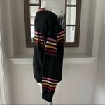 Jessica Simpson Crew Neck Sweater Striped Knit Black Multi Size L Photo 5