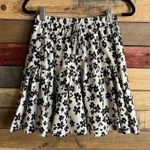 Kendall + Kylie White And Black Floral Skirt Size Small Photo 0