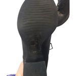 Soda  Womens‎ Heeled Bootie Size 7.5 Faux Leather Black Lace Up Boots 3" Heel Photo 3