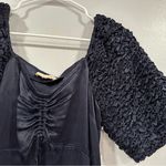 ByTimo Crepe Satin Puffed Dress Navy Blue Small S Photo 3