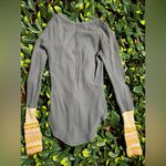 Free People  Blue Henley Y2K Boho Longsleeve Size Small Photo 4