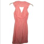 Amanda Uprichard SILK RUFFLE HALTER PEACH PINK SOFT GIRL DRESS FAUX WRAP FRONT Photo 4