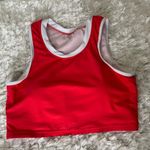 Red White Sporty Two Piece Bikini High Waist Tank Style Sz Small Photo 8