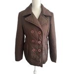 Jones New York  Brown Double Breasted Coat Jacket Size Medium Photo 2