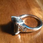 Thai Black Spinel Platinum Bond Ring (Size 8) Photo 6