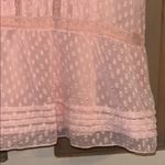 Vintage 80s Sheer Pink Swiss Dot Slip Dress by 3 Suisses Collection Lace Ruffle Photo 11