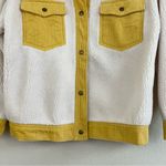 JODIFL  Contrast Corduroy Trimmed Button Up Sherpa Jacket Size S Cabincore Photo 7