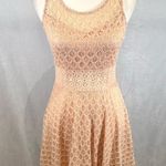 Lovposh Beautiful peach blush lace dress with see through waist and back size small Photo 0