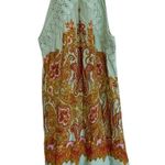 Free People  Intimately Free Shea Printed Mint Crochet Halter Mini Dress XS Photo 8