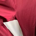 OnTwelfth Burgundy Belted Wide Leg Jumpsuit XL‎ Satin Puff Sleeve Formal Red Photo 6