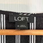 Loft Black & White Striped Romper Photo 2
