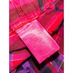 Victoria's Secret  Plaid Flannel Pajama Set Long Sleeve Pants Red Purple Sparkle Photo 5