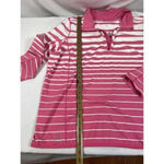 Ralph Lauren Lauren  Pink & White Long Sleeve 1/4 Zip Shirt Size 3XL Stretchy Photo 5