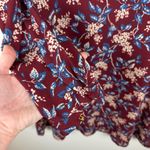 Madewell Womens Button Back Burgundy Floral Dress Antique Flora Sz XS Boho Fall Photo 6