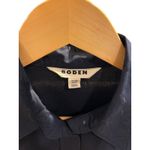 BODEN Women's Button Down Shirt UK 10 US 6 Navy Blue Long Sleeve Stretch Cotton Photo 6