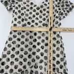 Sangria  Dress Womens 6 White Black Floral Lace Short‎ Sleeve Midi Party Lined Photo 6