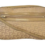 Pierre Cardin Vintage Beige Jacquard Logo Leather Trim Camera Bag Pocketbook Photo 0