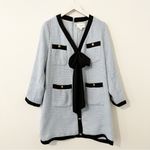 Tuckernuck POMANDER PLACE  Light Blue Coco Tweed Bow Dress XL Photo 2