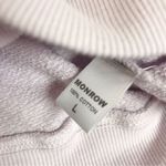 New MONROW Purple Ombre Tie Dye Sweatshirt Pullover Cotton Ruffle Size Large New Purple Photo 6