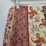 American Vintage Vintage 579 90s White Pink Green Paisley Patchwork A Line Mini Skirt 12 Photo 7