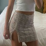 Isabelle's Cabinet Leopard print side slit mini skirt Photo 2
