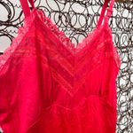 VTG 60s 70s Penny's Adonna red lace trim slip Concertina Crystal Pleat size 36 Size L Photo 1