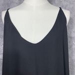Anna Cai for Francesca’s Women’s Black Fringe Hem Slip Dress Size Large NWT Photo 1