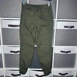 Pact  Woven Twill Utility Olive Green Organic Cotton Joggers Pants Size Small Photo 3