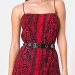 Motel Rocks Datista Dress In Red Snake Print  Photo 0