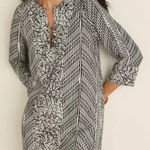 Soft Surroundings Raven Dress in Ecru / Black Petite Size Small PS Photo 0