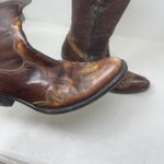 Fauzian Jeunesse vintage worn western cowboy mid calf gem stone embelished boots Brown Size 8 Photo 9