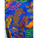 Truly 4 You Women's Colorful Tropical Floral Parrot Shirt Dress Belted Size XL Blue Photo 10