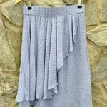 Ganni Blue Ditsy Floral Chiffon Knee Length Skirt Photo 1