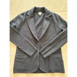 J.Crew Womens XS Jacket Black 100% Cotton Knit Sweater Blazer Career Classic Photo 4