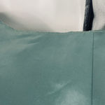 Vintage 90s Satin Gown Fit & Flare Floral Lace Bodice Bow Back Mint Green Blue 4 Photo 10