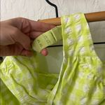 For Love & Lemons  Maureen Midi Dress Lime Green Gingham Cutout Small Neon NWT Photo 3