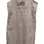 Disney Vintage  Beige Winnie the Pooh Piglet Overall Midi Dress Cotton Size Large Photo 0