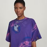 G-Star RAW Printed Boxy Eye Graphic Tee NWT Dark Violet Eye Dye XS Photo 0