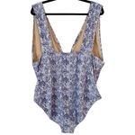 J.Crew NWT  One Piece Blue Dandelion Swirl V Neck Swimsuit Size 24 Photo 1