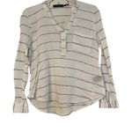 Blu Pepper White Henley Long Sleeve Top Size Small Photo 0