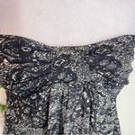 EXPRESS Women Black and White Strapless Strapless Top, Lightweight Sheer Top SzS Photo 1