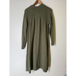 Talbots Green Mock Neck Knit Sweater Midi Dress Womens Sz 1X Minimalist Cozy Photo 2