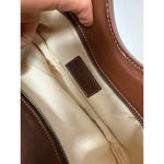 Hereu Cala Mini Canvas Leather Tote Crossbody Brown Photo 9