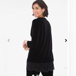 Chico's  Travelers Collection Velvet Lace top Photo 1