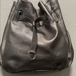 Cole Haan Y2K Vintage  Metallic Silver Leather Bucket Bag Photo 12