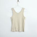 Everlane Pointelle Button Tank Top Beige Photo 4